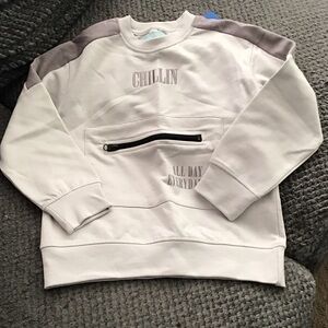 Eighty Eight White and Gray Kids Sweatshirt